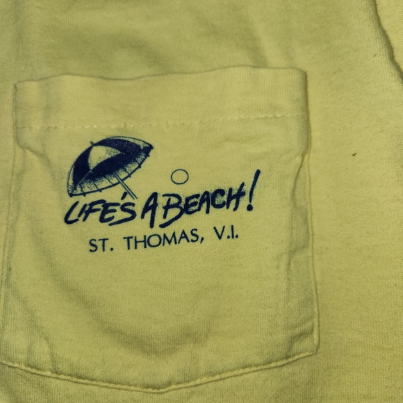 Vintage 80s T-shirt Life's a Beach Single Stitch Fruit Tag Size Large - Picture 4 of 8